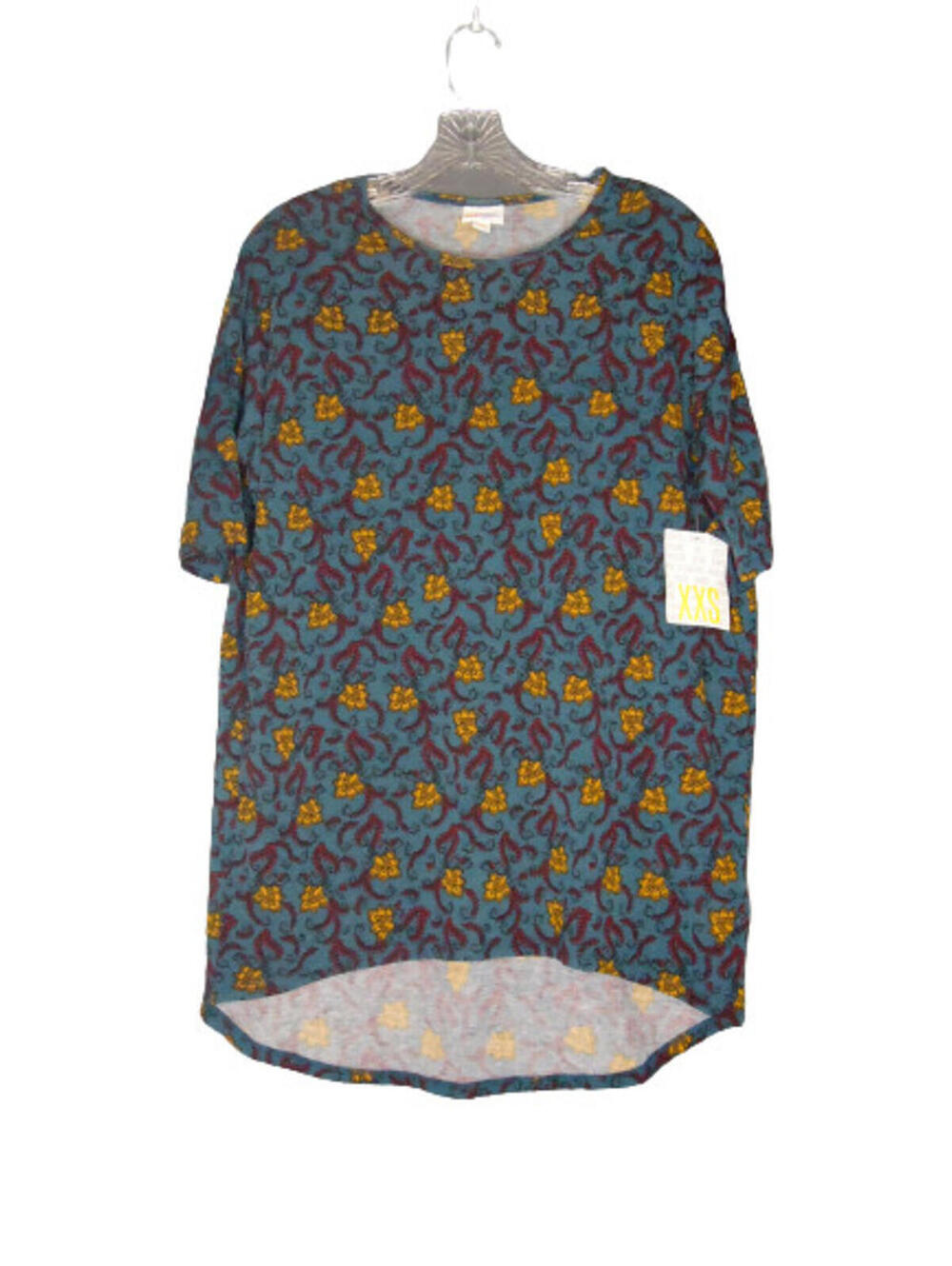 LulaRoe Irma Tunic Multicolored Hi Low Hem Womens Size XXS